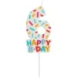 swieczka na tort cyfra 6 sprinkles folat 11 cm