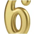 swieczka na tort cyfra 6 zloty partypal 10 cm