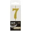 swieczka na tort cyfra 7 beauty charm piker zloty godan 9 5 cm