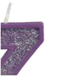 swieczka na tort cyfra 7 brokat fioletowa guirca 4 cm