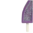 swieczka na tort cyfra 7 brokat fioletowa guirca 4 cm