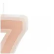 swieczka na tort cyfra 7 brudny roz partydeco 10 cm