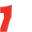 swieczka na tort cyfra 7 czerwona guirca 12 cm