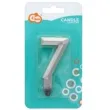 swieczka na tort cyfra 7 diament srebrna godan 7 6 cm
