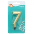 swieczka na tort cyfra 7 diament zlota godan 7 6 cm