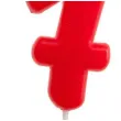 swieczka na tort cyfra 7 glober czerwona dekora 5 5 cm
