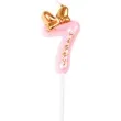 swieczka na tort cyfra 7 happy rozowa jasna jix 9 3 cm