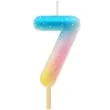 swieczka na tort cyfra 7 piker teczowa godan 4 5 cm