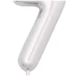 swieczka na tort cyfra 7 srebrny metalik givi 8 cm