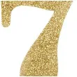 swieczka na tort cyfra 7 zlota brokatowa givi 9 5 cm