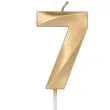 swieczka na tort cyfra 7 zlota folat 14 5 cm