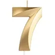 swieczka na tort cyfra 7 zlota jix 12 cm