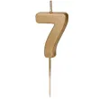 swieczka na tort cyfra 7 zloty partydeco 4 5 cm