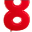 swieczka na tort cyfra 8 czerwona dekora 5 5 cm