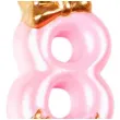 swieczka na tort cyfra 8 happy rozowa jasna jix 9 3 cm