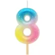 swieczka na tort cyfra 8 piker teczowa godan 4 5 cm