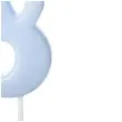 swieczka na tort cyfra 8 w koronie blekitna partydeco 9 5 cm