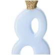 swieczka na tort cyfra 8 w koronie blekitna partydeco 9 5 cm