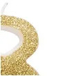 swieczka na tort cyfra 8 zlota brokatowa givi 9 5 cm
