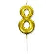 swieczka na tort cyfra 8 zlota dekoracjepolska 6 5 cm