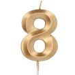 swieczka na tort cyfra 8 zlota folat 14 5 cm