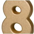 swieczka na tort cyfra 8 zloty partydeco 8 7 cm