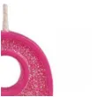 swieczka na tort cyfra 9 brokat rozowa guirca 4 cm