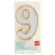 swieczka na tort cyfra 9 chique gold folat 9 cm