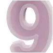 swieczka na tort cyfra 9 fioletowy partydeco 10 cm