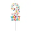 swieczka na tort cyfra 9 sprinkles folat 11 cm