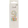 swieczka na tort cyfra 9 sprinkles folat 11 cm