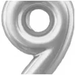 swieczka na tort cyfra 9 srebrna tamipol 7 5 cm