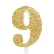 swieczka na tort cyfra 9 zlota brokatowa givi 9 5 cm