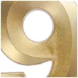 swieczka na tort cyfra 9 zlota jix 12 cm