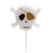 swieczka na tort czaszka pirata dekora