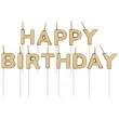 swieczka na tort happy birthday zloty folat 8 cm