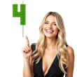 swieczka na tort klocki cyfra 4 zielona godan 5 5 cm