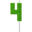 swieczka na tort klocki cyfra 4 zielona godan 5 5 cm
