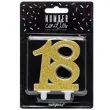 swieczka na tort liczba 18 zlota partydeco 1 szt