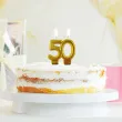 swieczka na tort liczba 50 beauty and charm zloty godan 8 cm