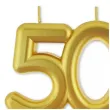 swieczka na tort liczba 50 beauty and charm zloty godan 8 cm