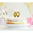 swieczka na tort liczba 60 beauty and charm zloty godan 8 cm