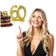 swieczka na tort liczba 60 brokatowa zloty partydeco 8 5 cm