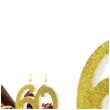 swieczka na tort liczba 60 brokatowa zloty partydeco 8 5 cm