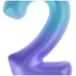 swieczka na tort ombre cyfra 2 fioletowo niebieska arpex 6 cm