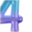 swieczka na tort ombre cyfra 4 fioletowo niebieska arpex 6 cm