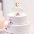 swieczka na tort serduszko zloty jix 9 5 cm