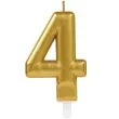 swieczka na tort zlota cyfra 4 amscan sparkling celebration 9 cm