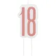 swieczka piker liczba 18 rozowe zloto godan