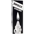 swieczka prosta classic biala bispol 19 cm 6 szt